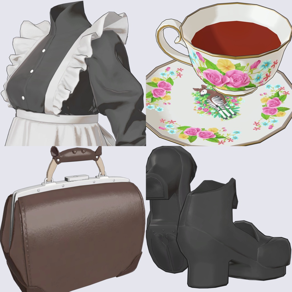 【VRC / VRM 対応3Dモデル】fille ange ver1.04