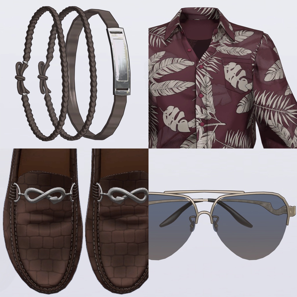 【VRC対応3D服飾モデル】FUYUMIDORI Resort Style ver1.00