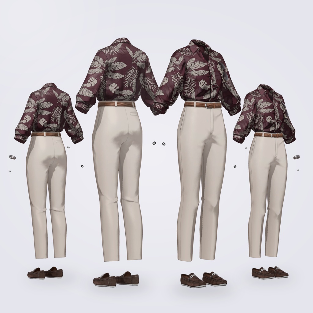 【VRC対応3D服飾モデル】FUYUMIDORI Resort Style ver1.00