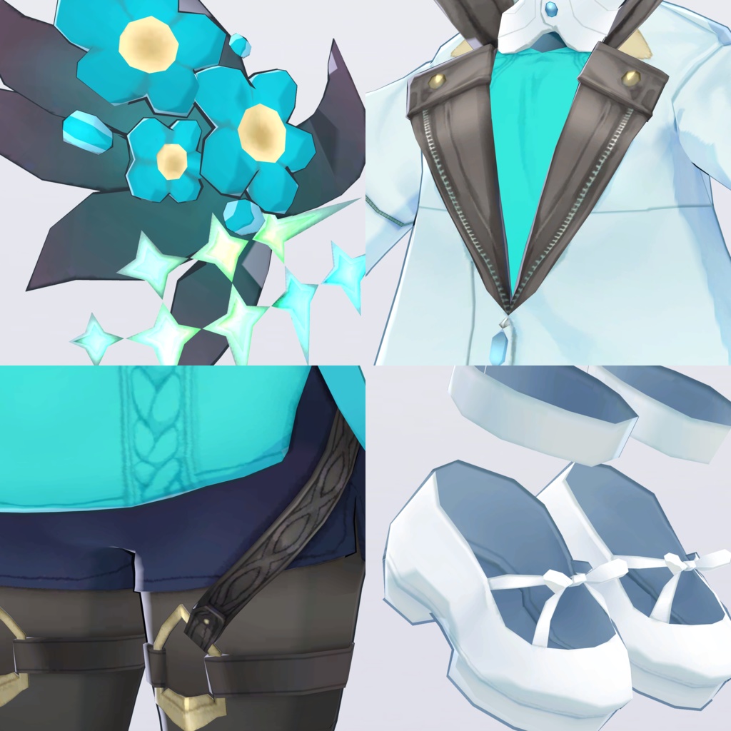 【VRC / VRM / Quest 対応3Dモデル】Notia CHIBI ver1.01