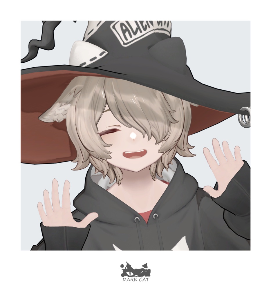 【VRC 対応3Dモデル】DARK CAT WITCH ver1.00