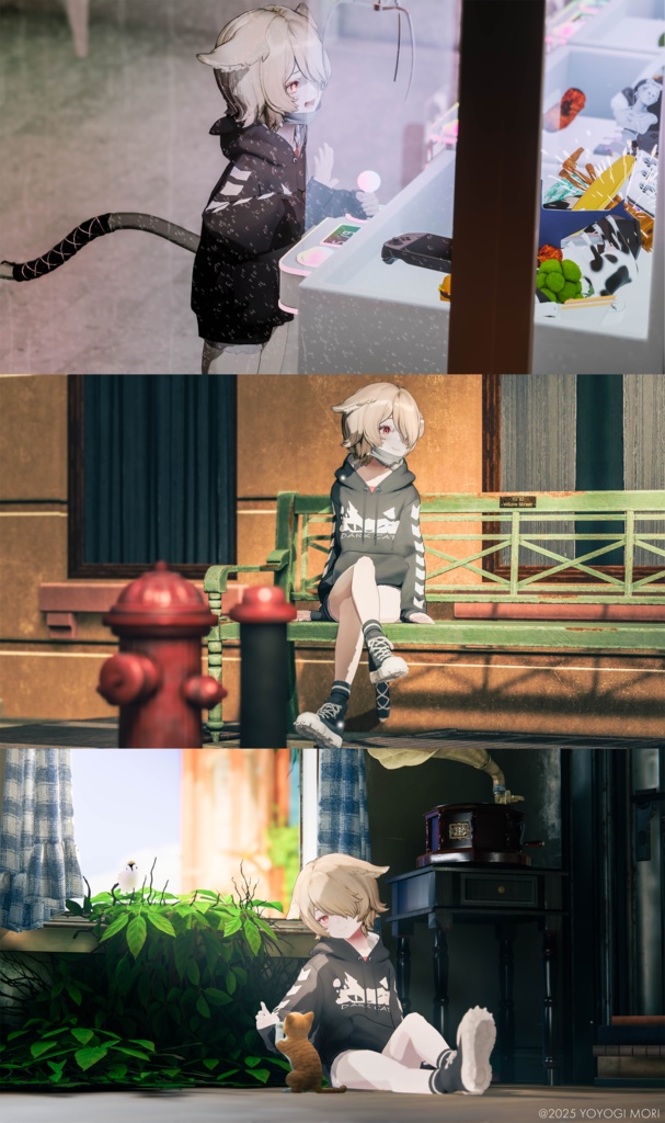 【VRC 対応3Dモデル】DARK CAT WITCH ver1.00