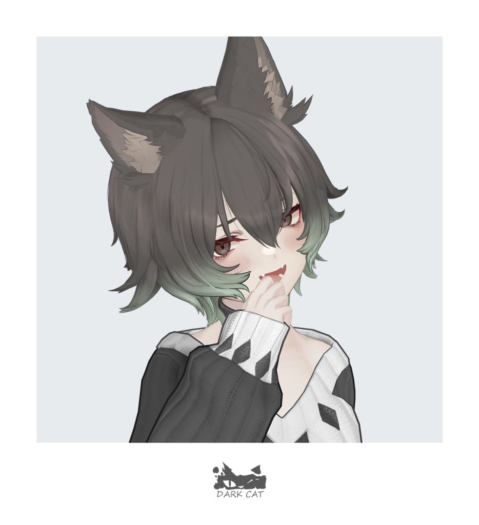 【VRC 対応3Dモデル】DARK CAT UNWELL ver1.00