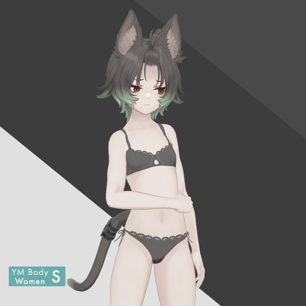 【VRC 対応3Dモデル】DARK CAT UNWELL ver1.00