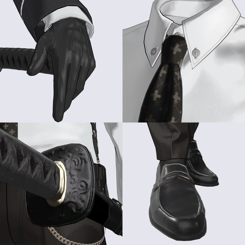 【VRC対応3D服飾モデル】 弐鷹学園 指定学生服ver1.01/ver1.02
