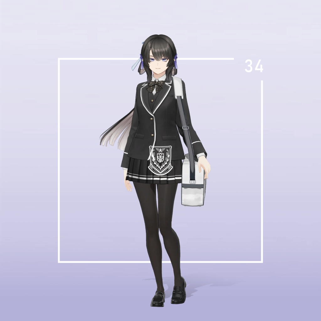 【VRC対応3D服飾モデル】 弐鷹学園 指定学生服ver1.00