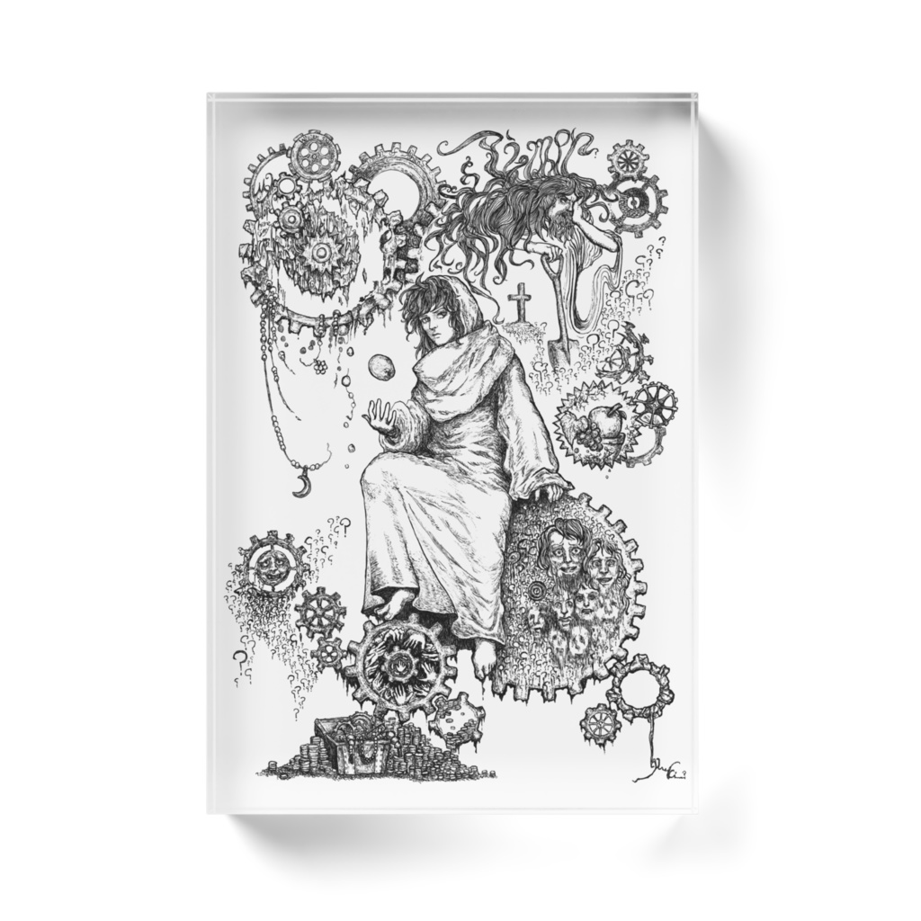 歯車 アクリルブロック