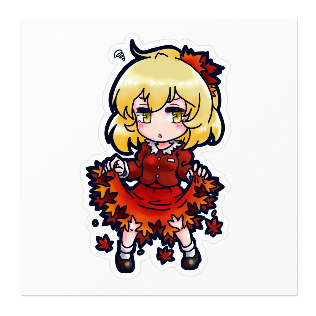 秋静葉ステッカー