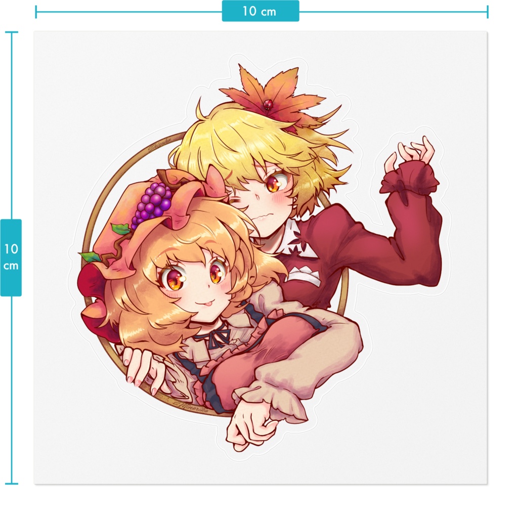 秋姉妹◎クリアステッカー