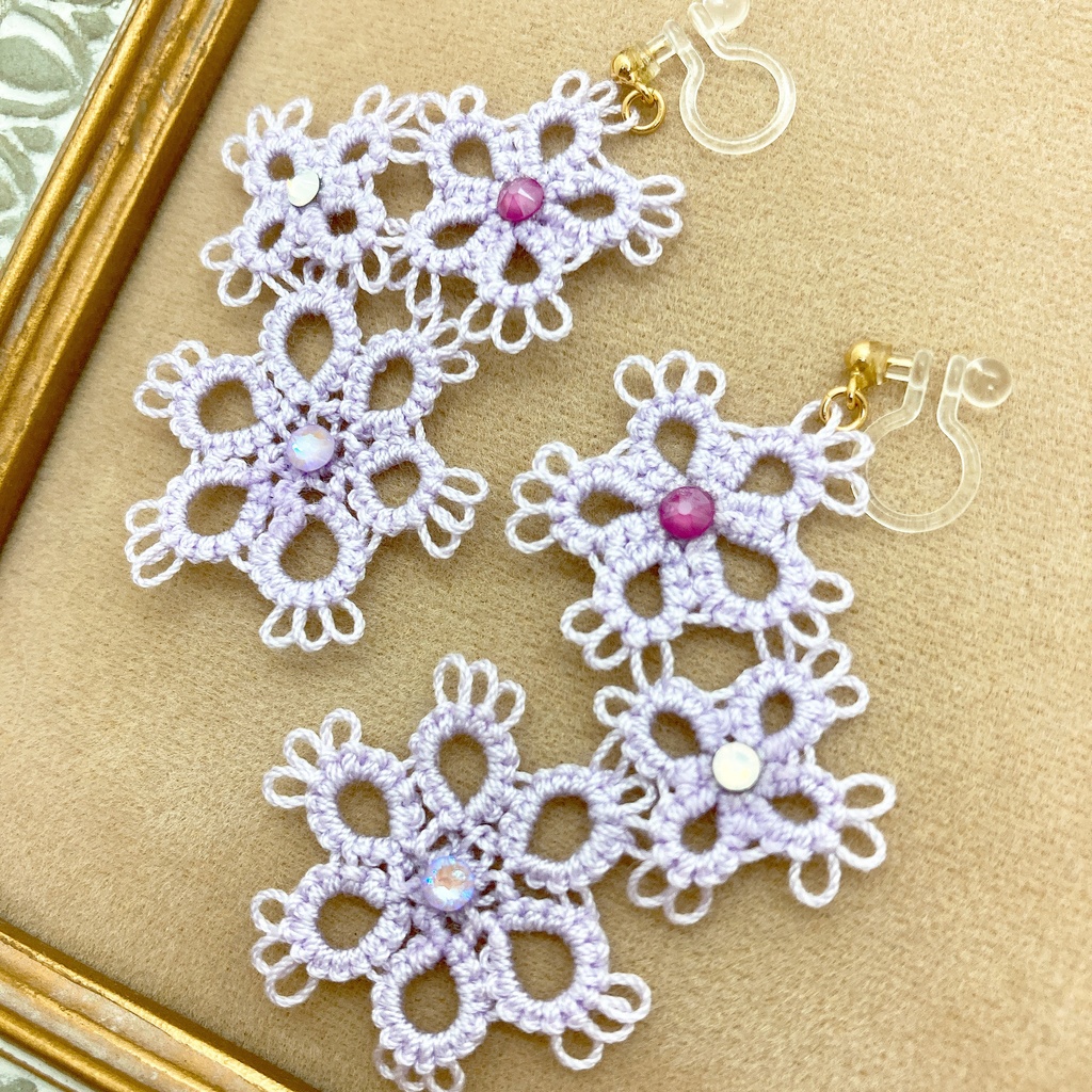 【数量限定】フラワーレースのピアス/イヤリング【限定カラー】