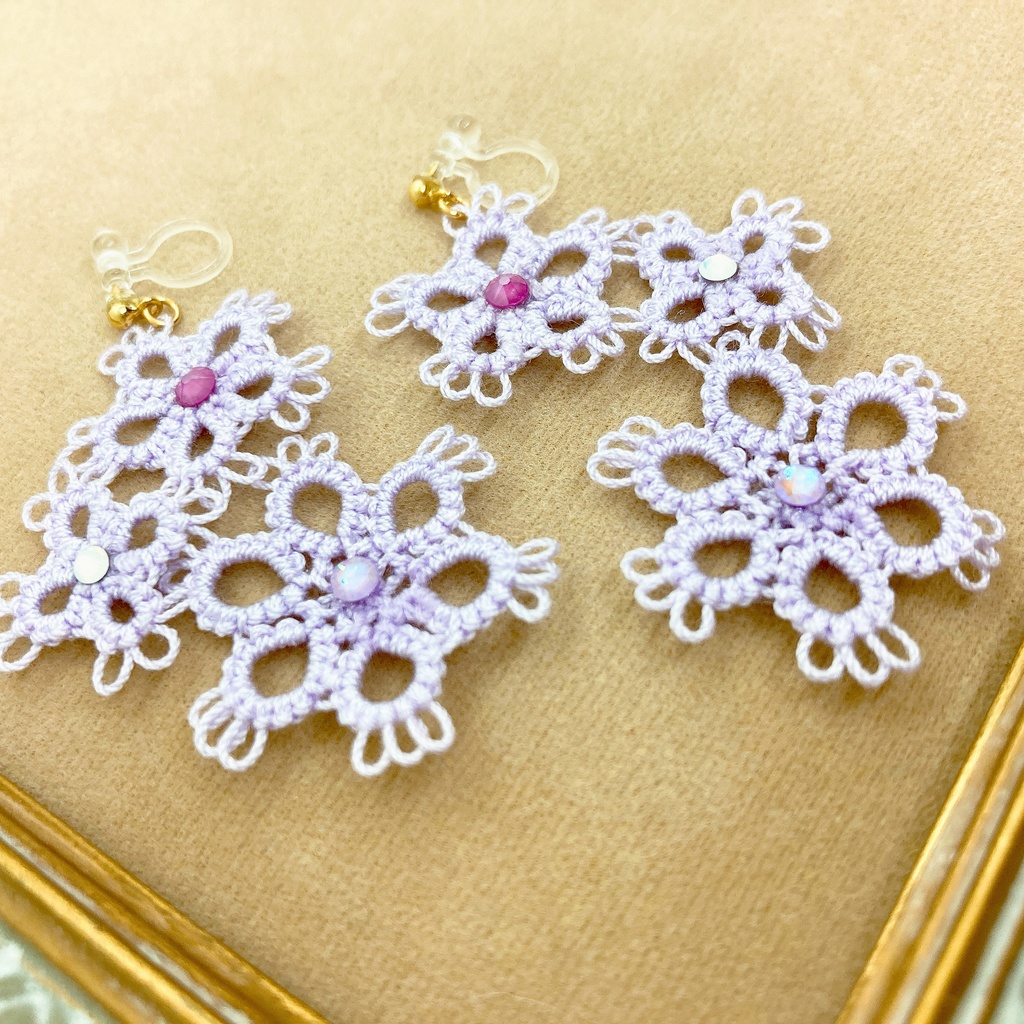 【数量限定】フラワーレースのピアス/イヤリング【限定カラー】