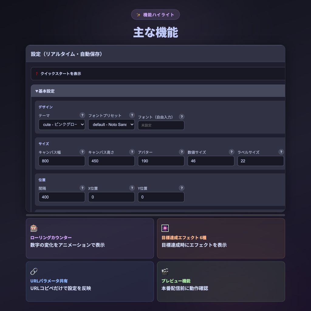 カスタマイズ可能なわんコメ用高評価・同接カウンター【わんコメテンプレート】