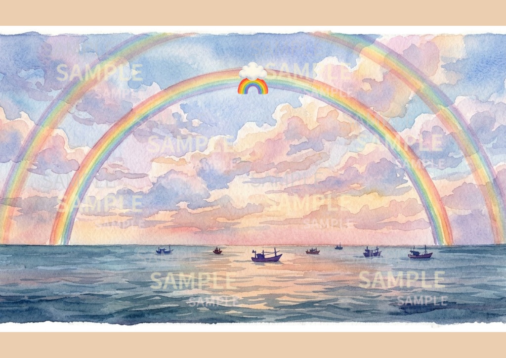A4 水彩画背景 10種 ブックカバーや色んな背景に使えます