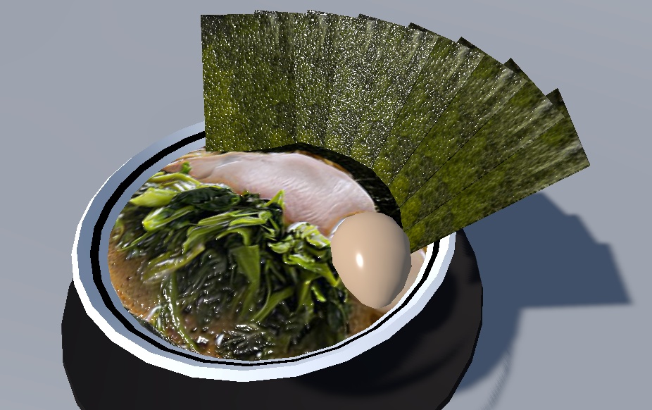 【無料】家系ラーメン「との丸家」の直伝ラーメン(3Dモデル)