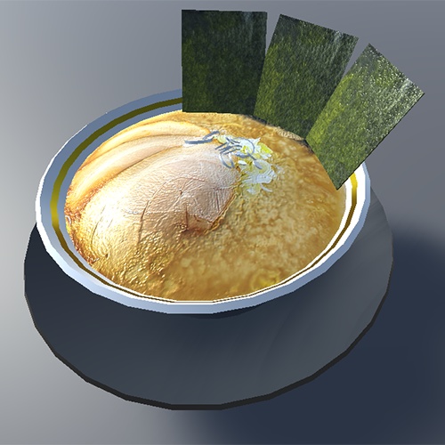 【無料】家系ラーメン「との丸家」の背脂ラーメン(3Dモデル)
