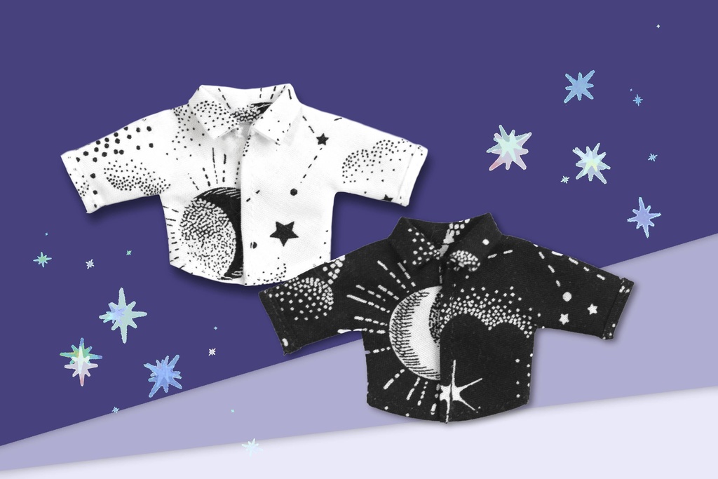 天体柄シャツ