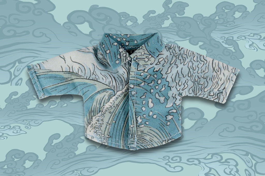 波柄シャツ（再販予定有）