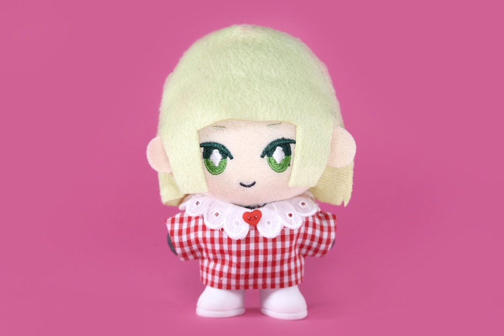 【10cmマスコットぬい】フリル襟シャツ