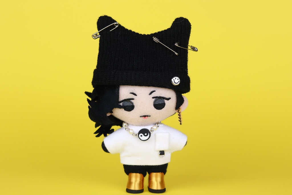 【10cmマスコットぬい】猫耳ニット帽