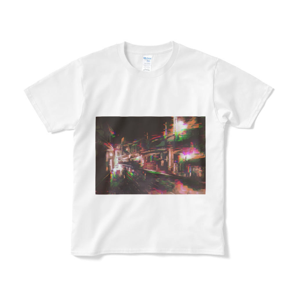 ちょっとバグった街並みTシャツ2