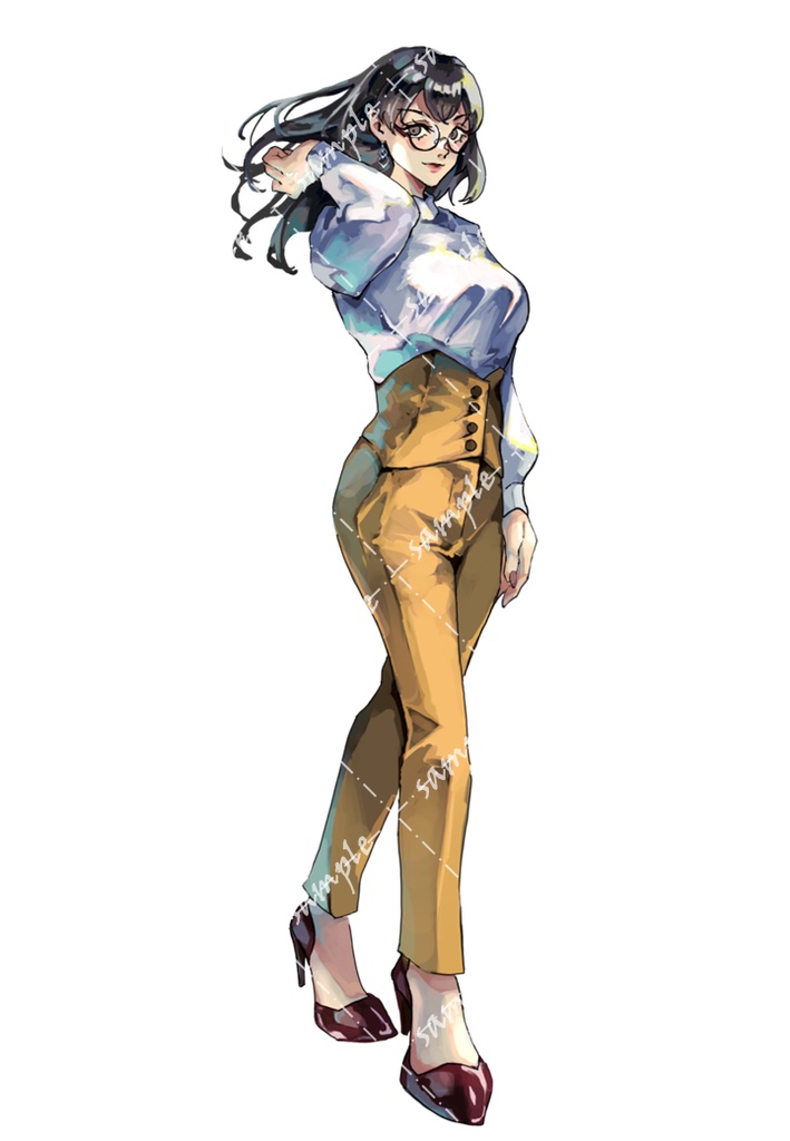 【無料】オフィスカジュアル風女性立ち絵