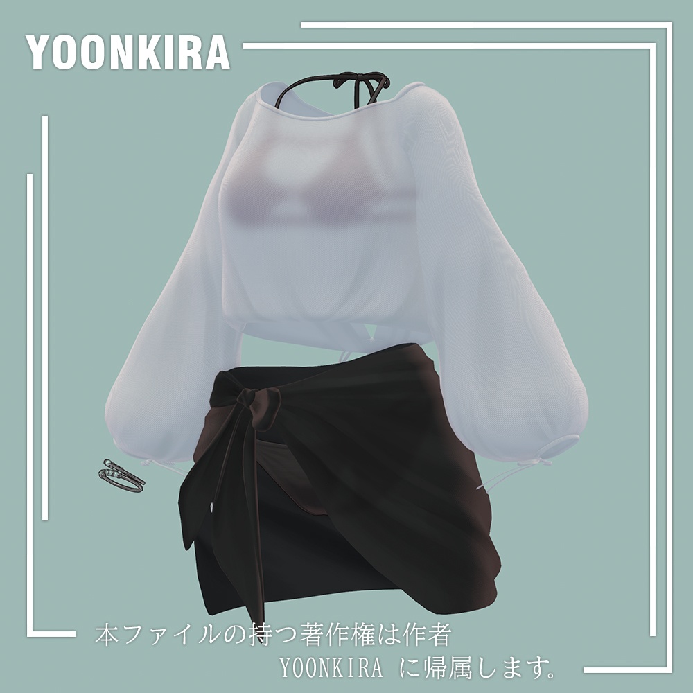 【VRC想定】 Wrap skirt_Bikini FOR_6_Avatar