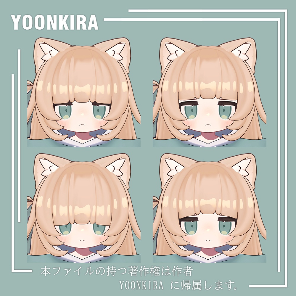 【VRC想定】KHL_long_Hair