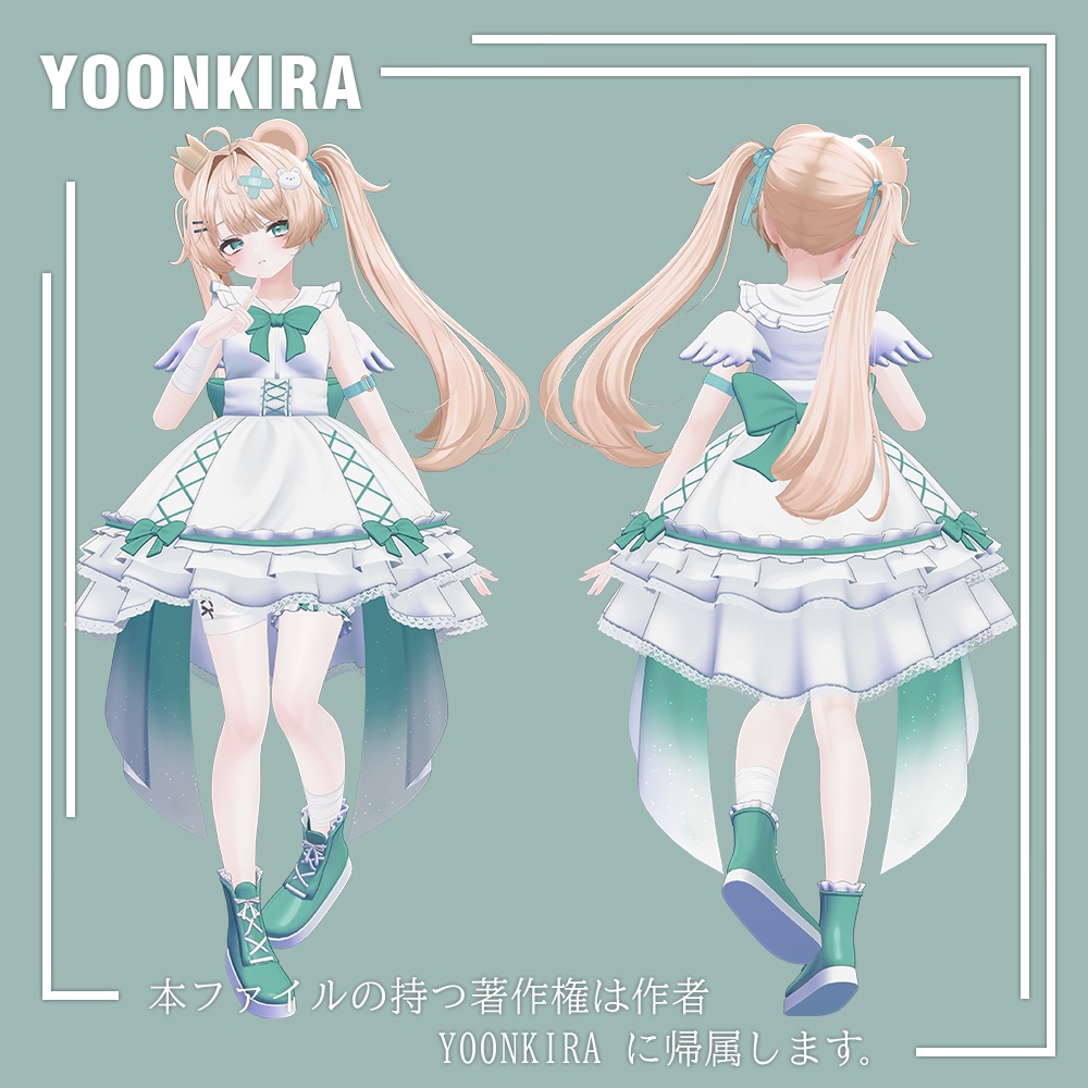 【VRC想定】Angelic_Dress_FOR_5_Avatar
