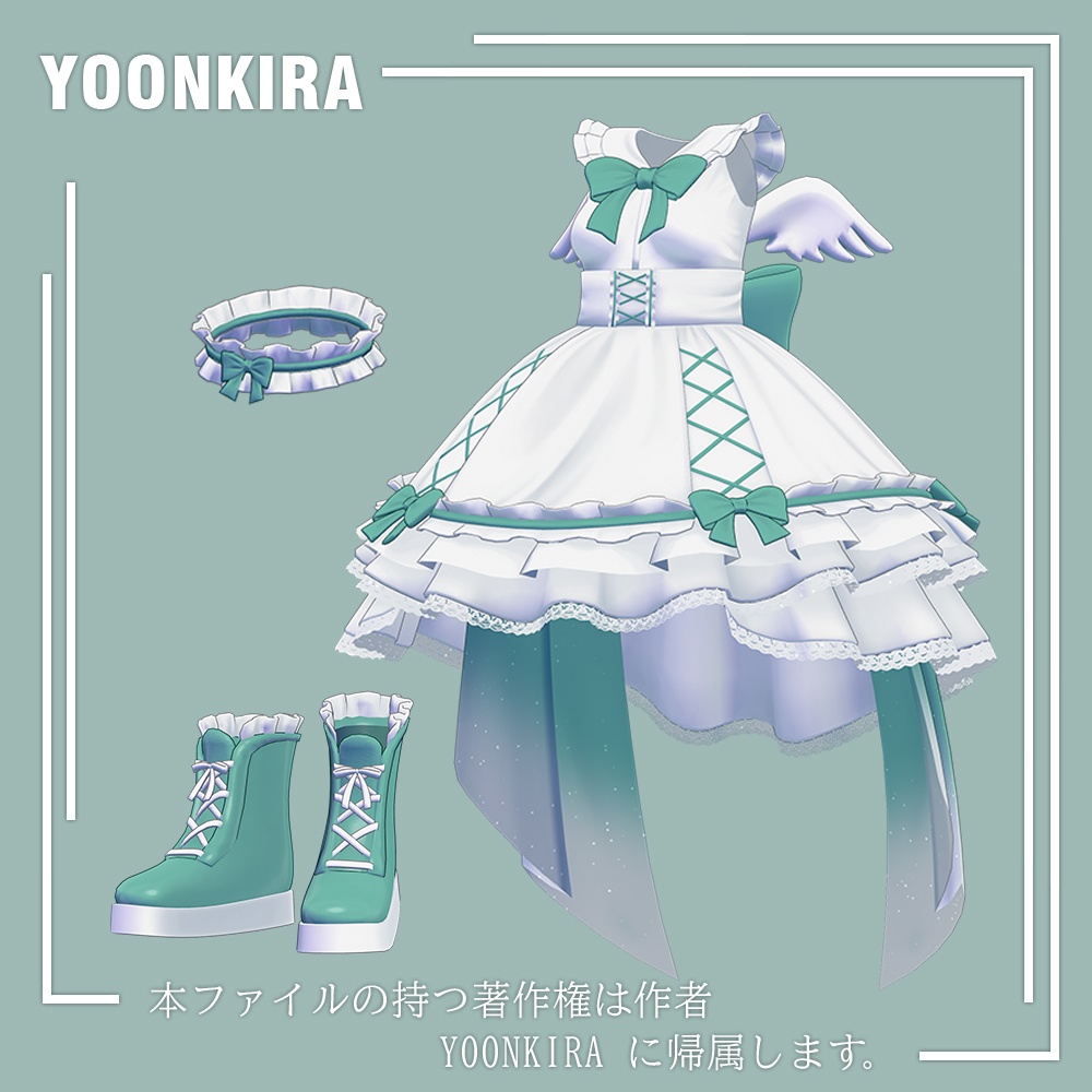 【VRC想定】Angelic_Dress_FOR_5_Avatar