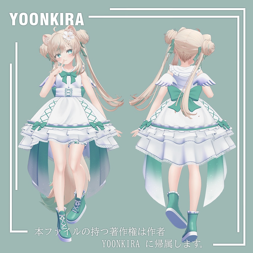 【VRC想定】Angelic_Dress_FOR_5_Avatar