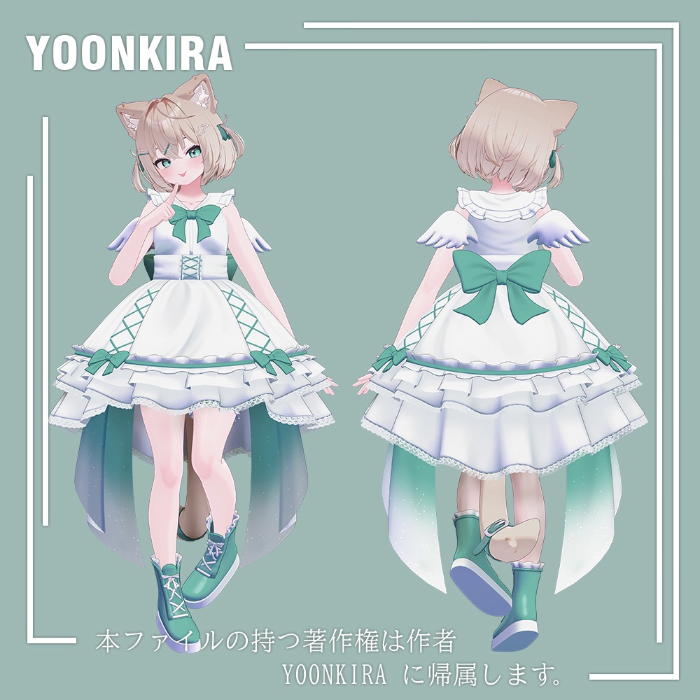 【VRC想定】Angelic_Dress_FOR_5_Avatar