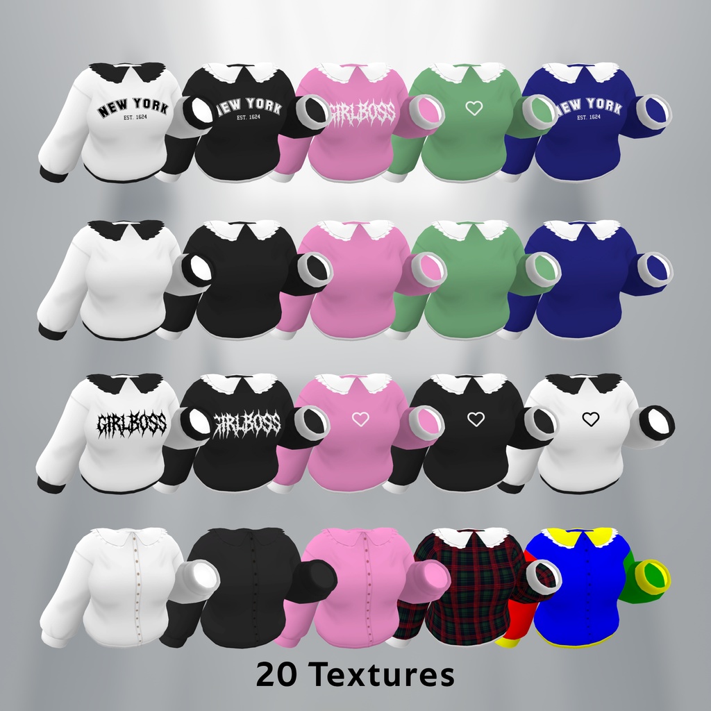 Ruffle Collar Top for Haishima (灰島用) 【VRChat】