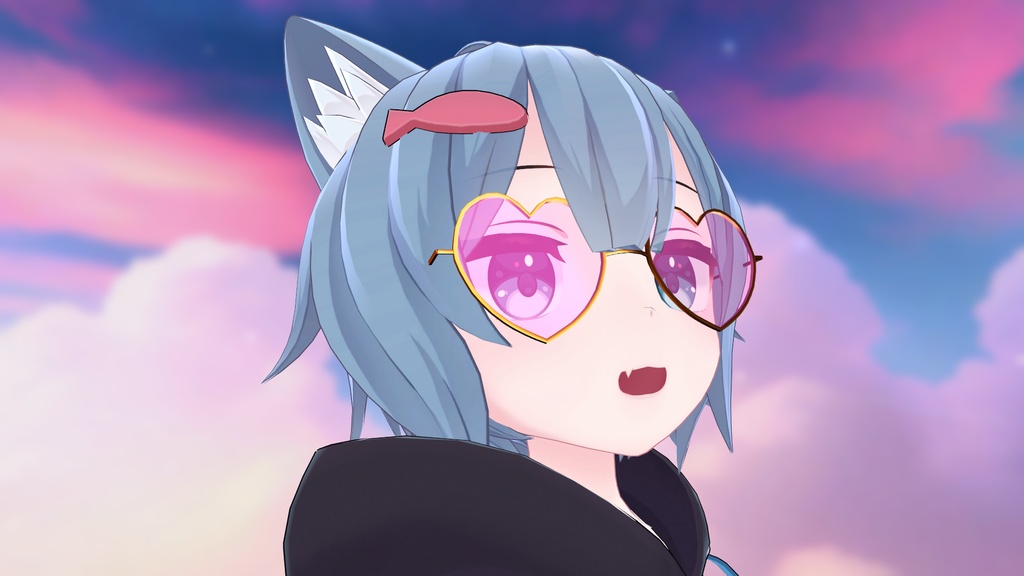 Valentine’s Day Heart Glasses (心メガネ アクセサリー)【VRChat】