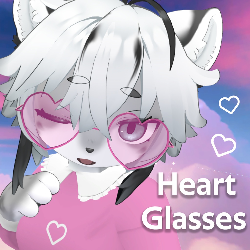 Valentine’s Day Heart Glasses (心メガネ アクセサリー)【VRChat】