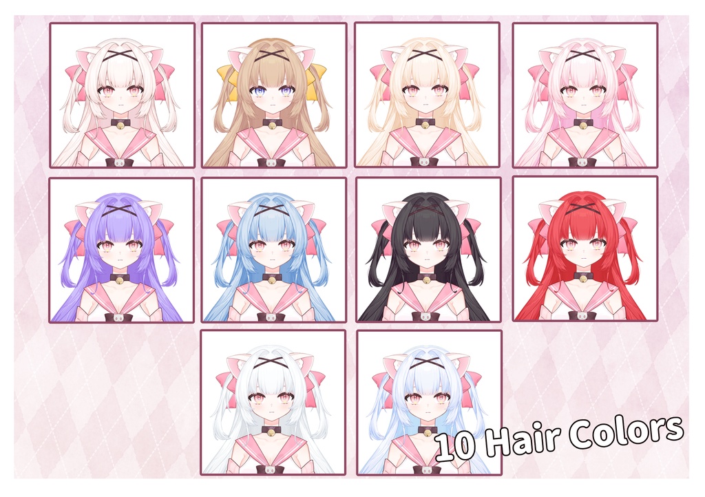 【Live2DModel】【VTS対応】小粉猫 Pink cat 01 完全版