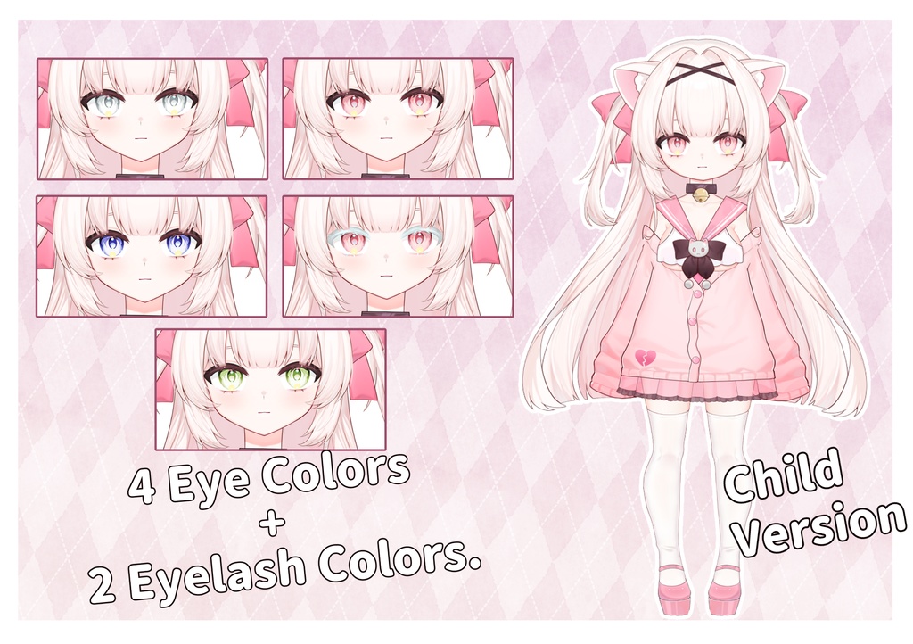 【Live2DModel】【VTS対応】小粉猫 Pink cat 01 完全版