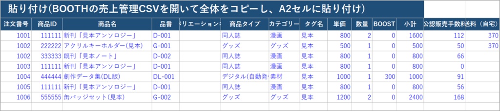 BOOTH売上かんたん仕訳キット【Excel】売上CSVを貼るだけで月次集計&freee・弥生の取込データを自動作成|確定申告
