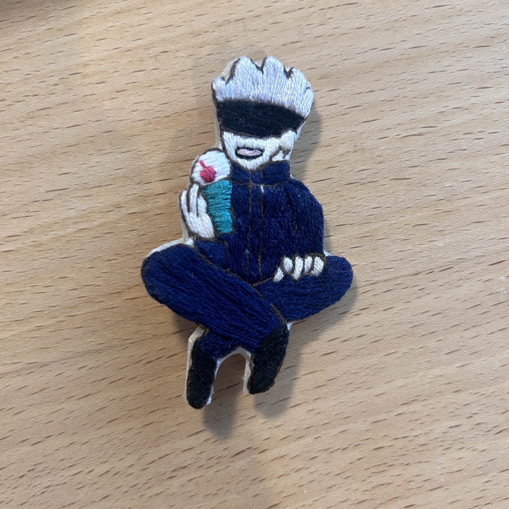 メロンソーダ五条先生刺繍ブローチ