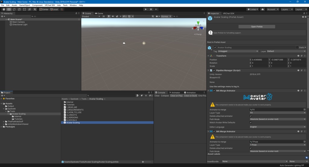 (Deprecated) VRChat Avatar Scaling System [Modular Avatar] - spokeek ...
