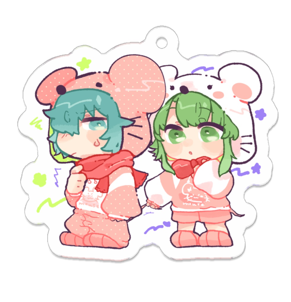 動物パジャマアクキー(金具なしverあり)