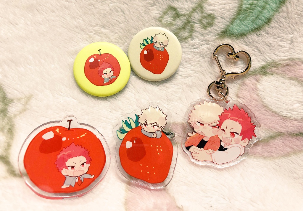 果物アクリルバッチ