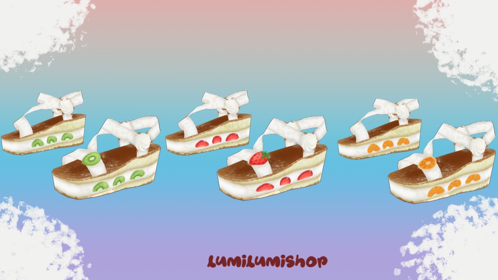 Shortcake Shoes Fruit Pack For Vroid Studio