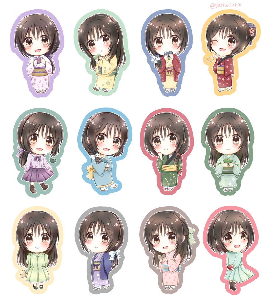 ちま千鶴ちゃんステッカーセット