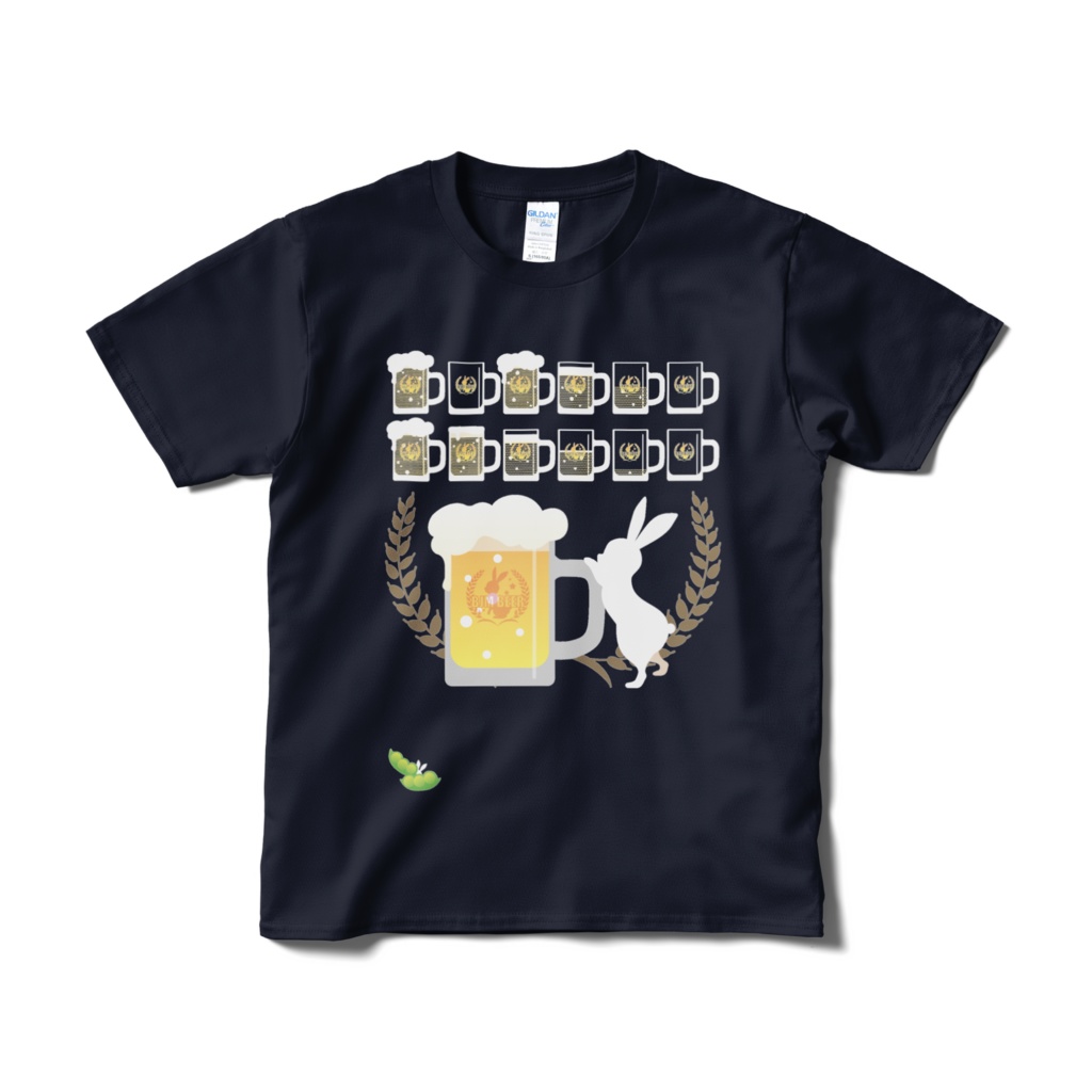 ビールTシャツ【ネイビー】★pixivFACTORY