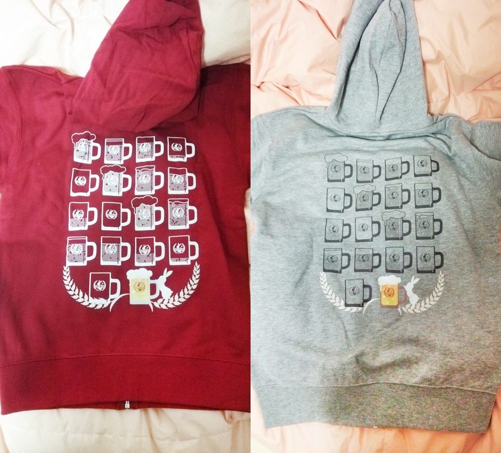 ビール×うさぎパーカーグレー★pixivFACTORY