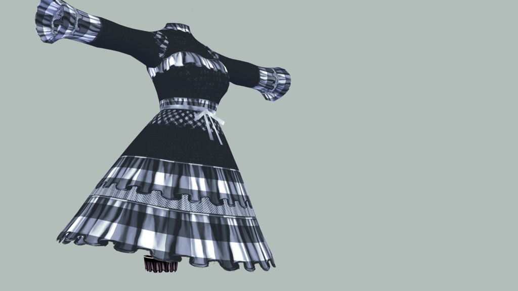 【衣装テクスチャ】ベリーブラッドゴシック【vroid】