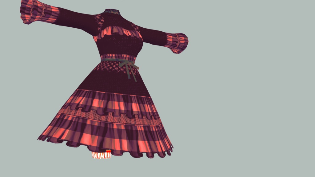 【衣装テクスチャ】ベリーブラッドゴシック【vroid】