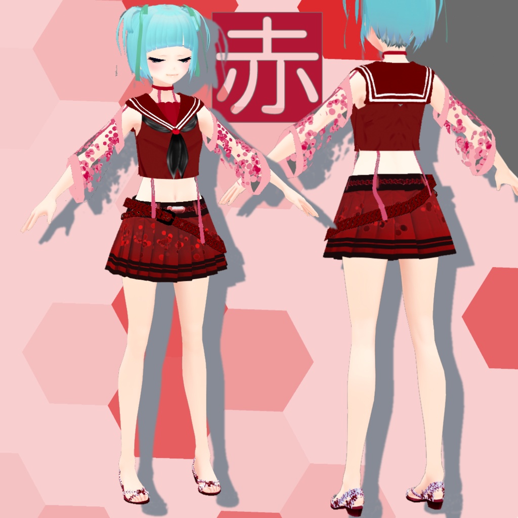 【正式版対応】【VRoid】サマーソーダスパンコール【試着増えました】【衣装テクスチャ】#ちーず工房