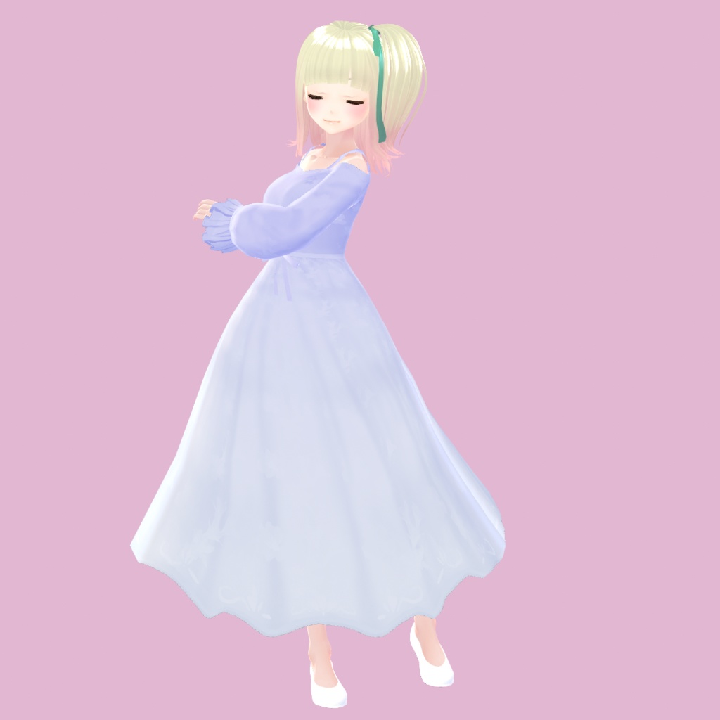 【VRoid正式版対応】【オフショルダー】31ワンピース【無料版あります】