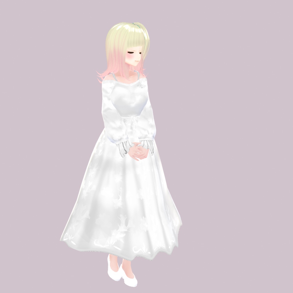 【VRoid正式版対応】【オフショルダー】31ワンピース【無料版あります】